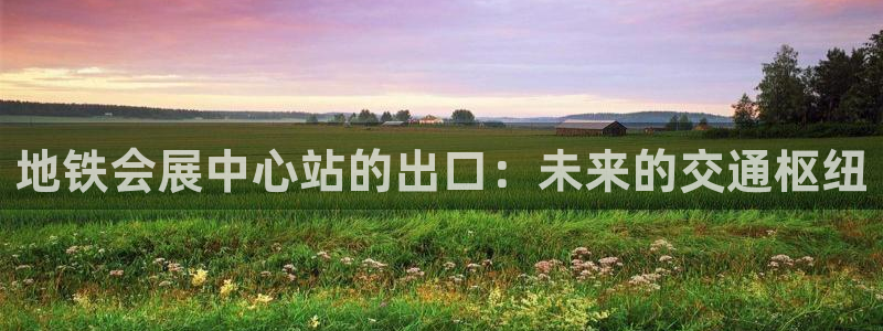 果博环保官网：地铁会展中心站的出口：未来